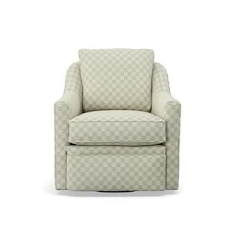 Casual Swivel Chair with Loose Pillow Cushion